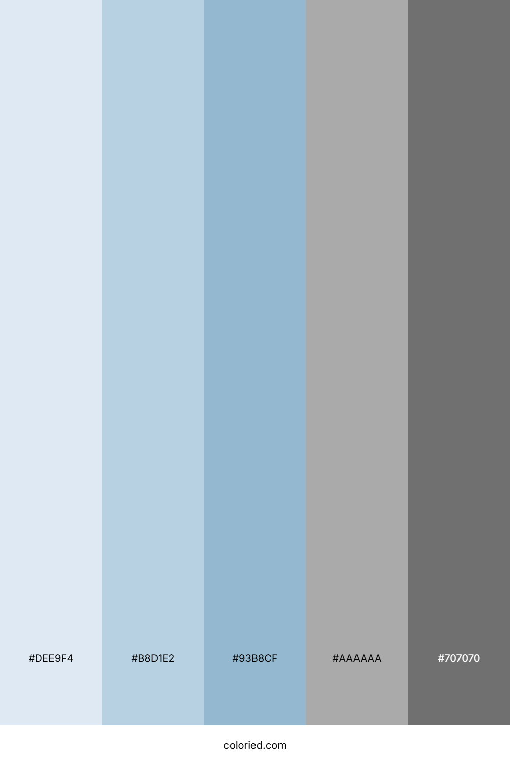 Pastel Blue and Grey Color Palette