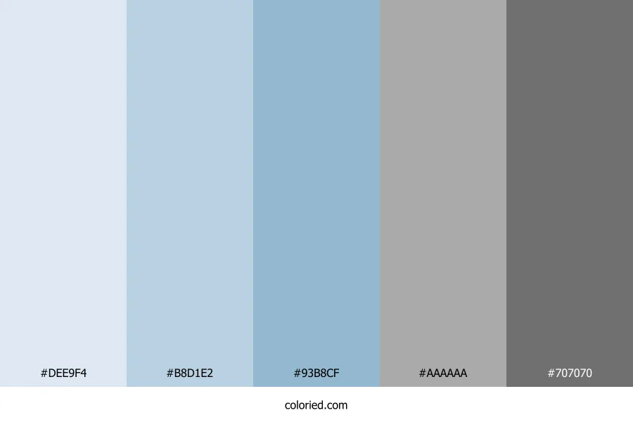 Pastel Blue and Grey Color Palette