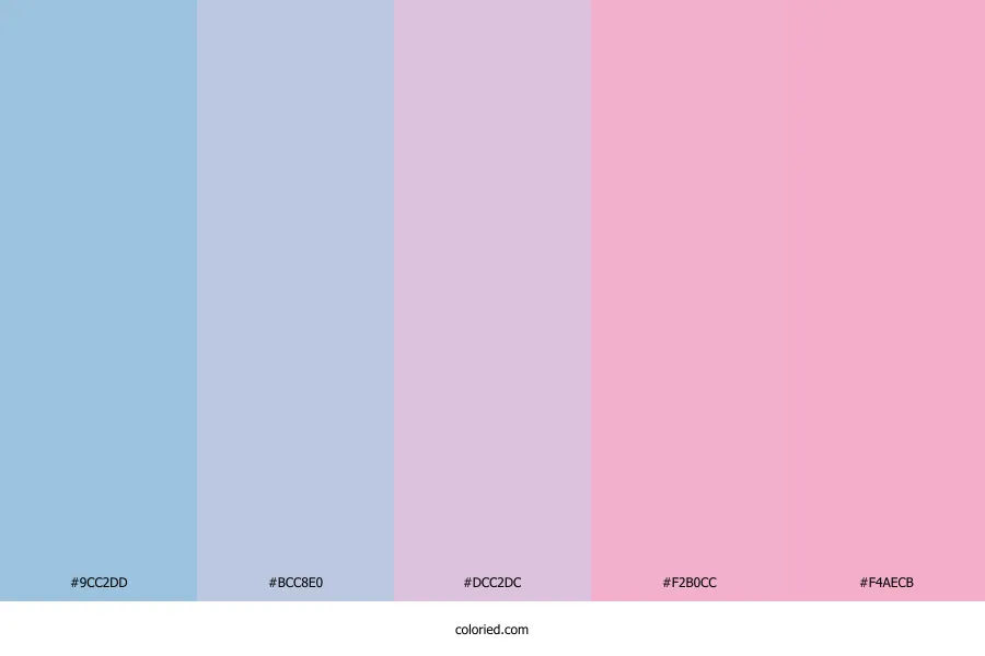 Pastel Blue and Pink Color Palette