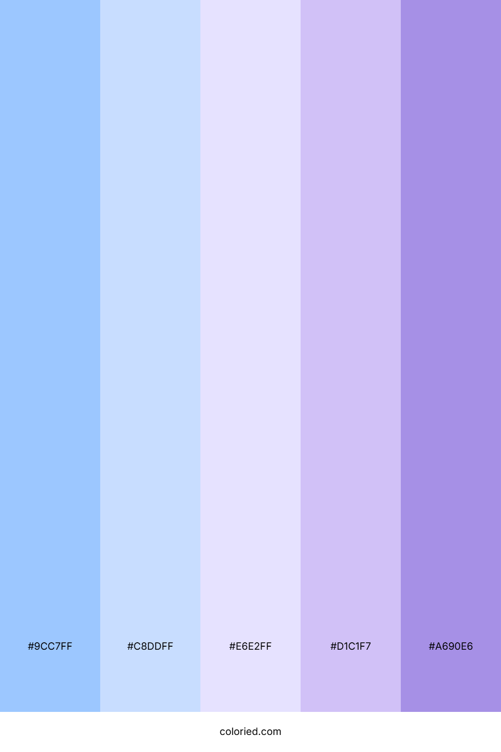 Pastel Blue and Purple Color Palette