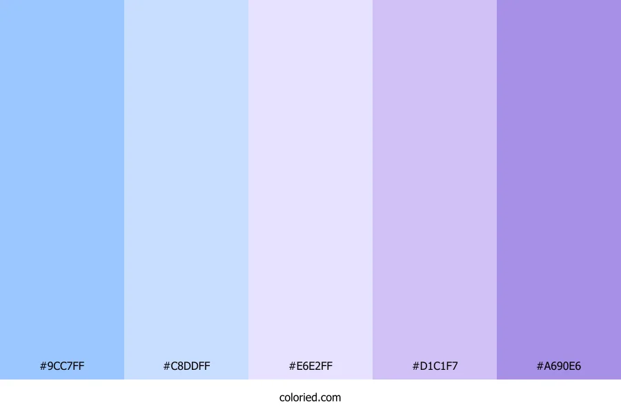 Pastel Blue and Purple Color Palette