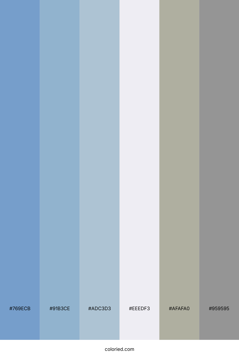 Pastel Blue and Soft Gray Color Palette