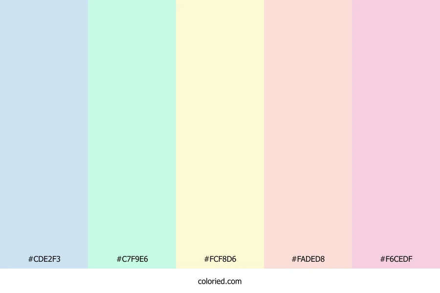 Pastel Blue and Soft Pink Color Palette