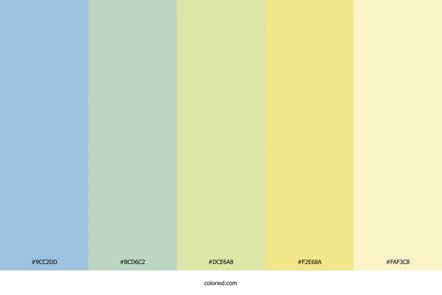 Pastel Blue and Yellow Color Palette