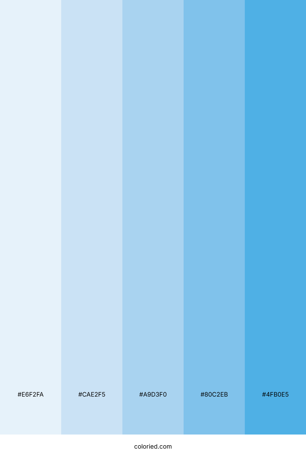 Pastel Blue Gradient Color Palette