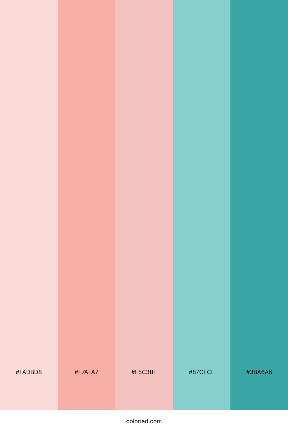 Pastel Coral and Teal Color Palette