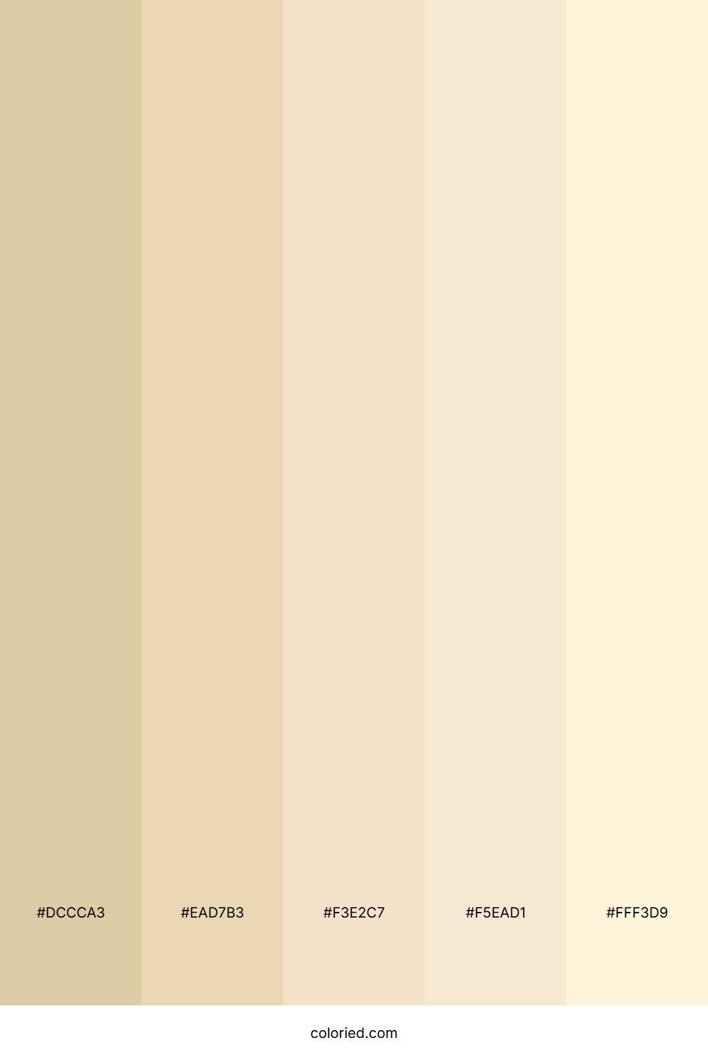 Pastel Gold Gradient Color Palette