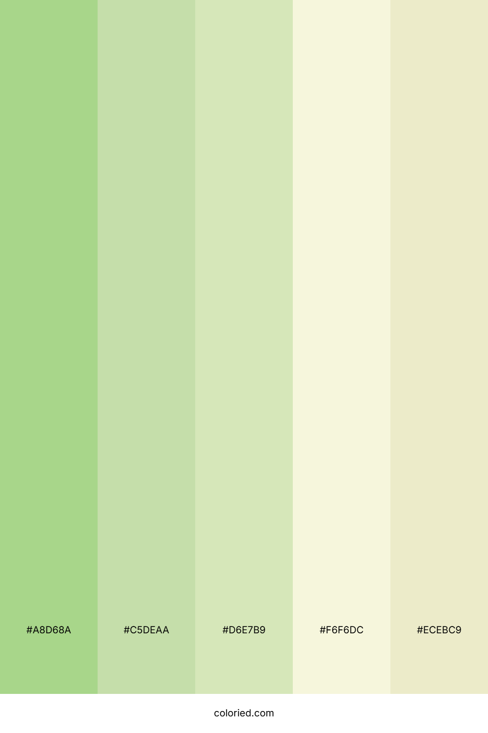 Pastel Green And Light Beige Color Palette