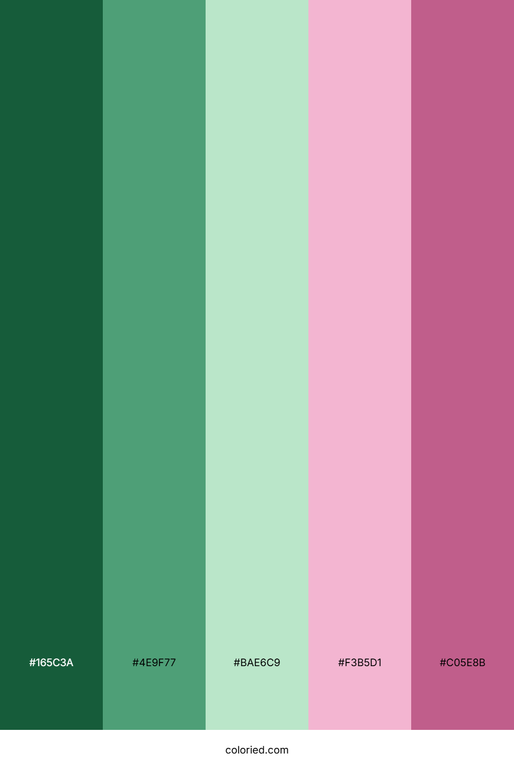 Pastel Green and Pink Color Palette