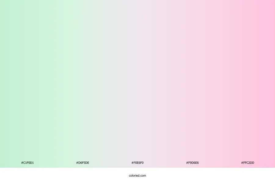 Pastel Green and Pink Gradient