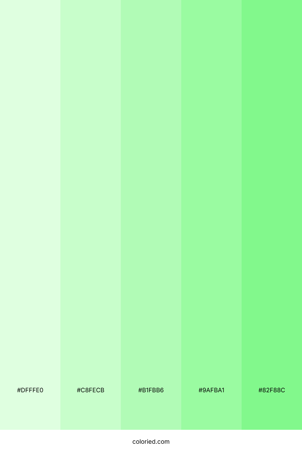 Pastel Green Gradient Color Palette