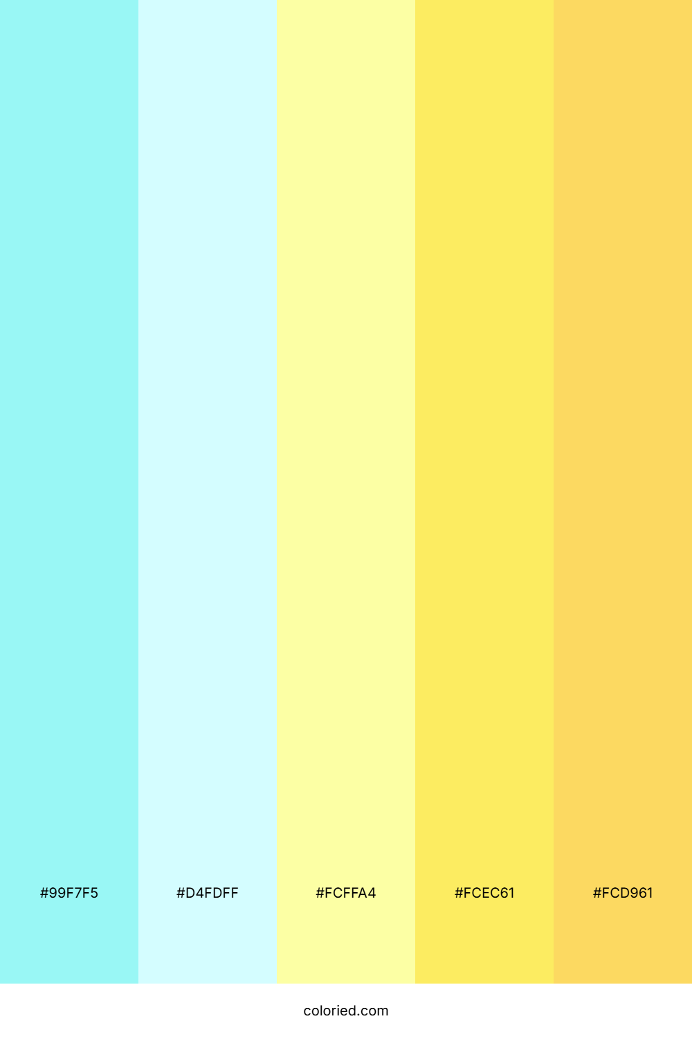 Pastel Lemon Gold Color Palette