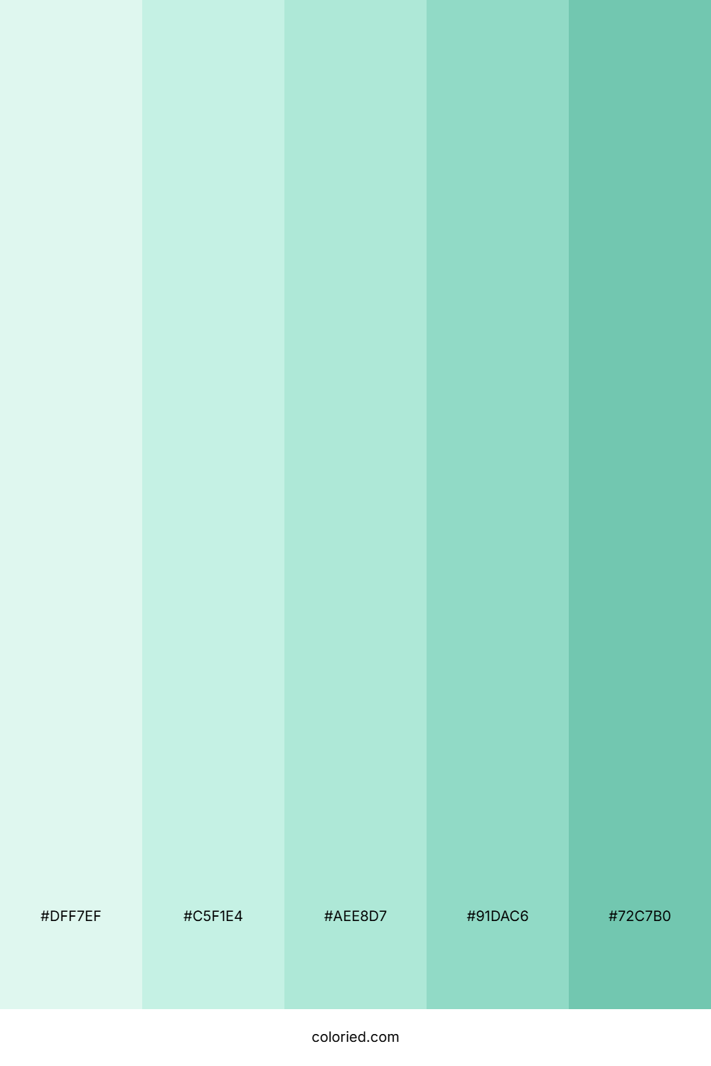 Pastel Mint Color Palette