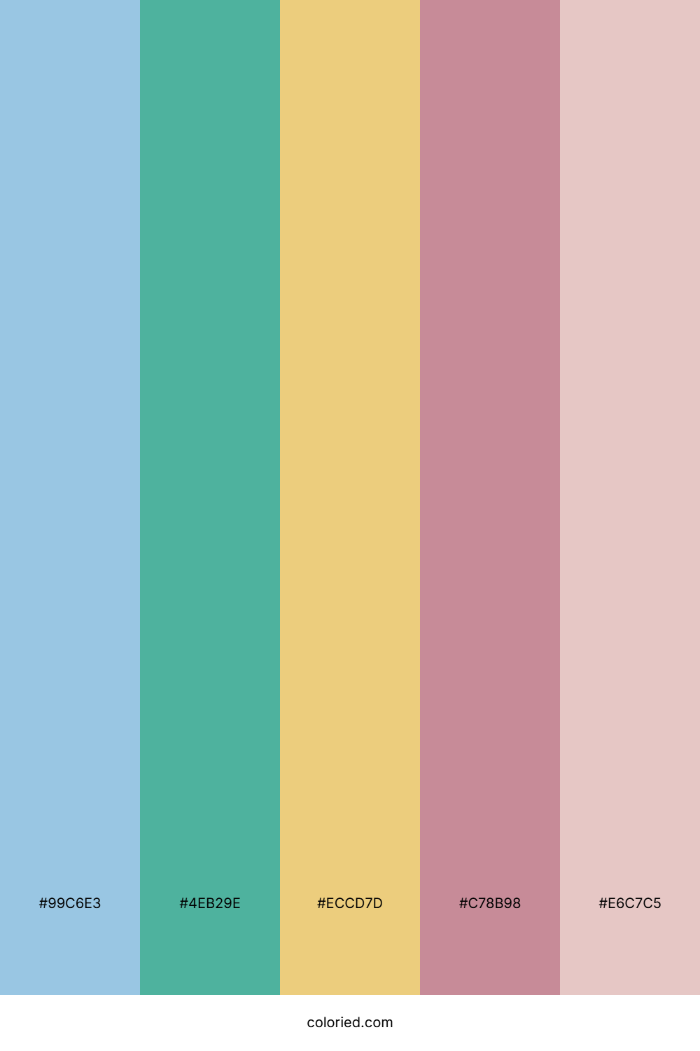 Pastel Ocean Blossom Color Palette
