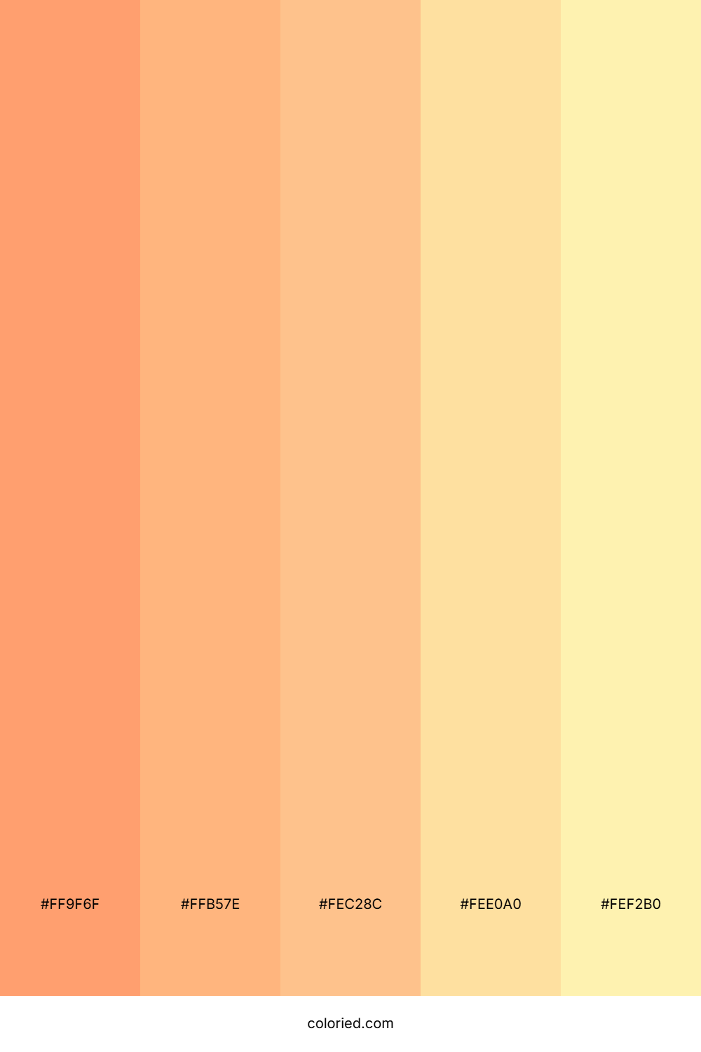 Pastel Orange and Pale Yellow Color Palette