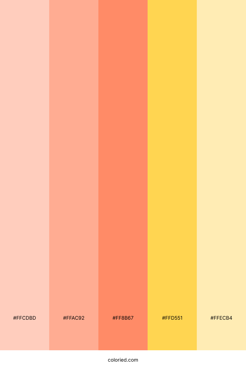 Pastel Orange and Yellow Color Palette