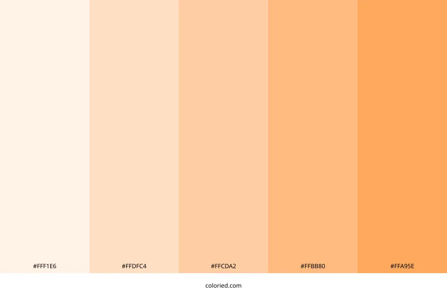 Pastel Orange Color Palette