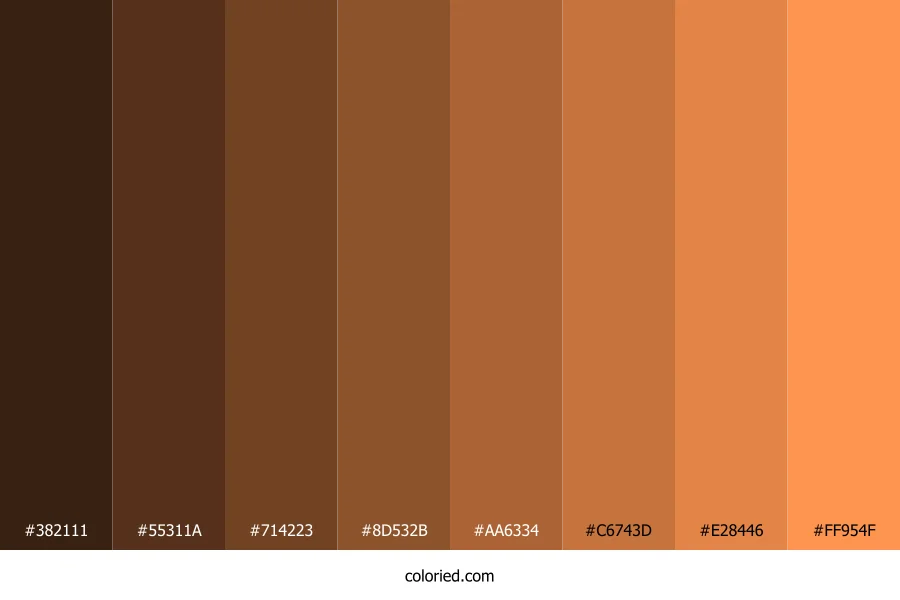 Pastel Orange Color Shades