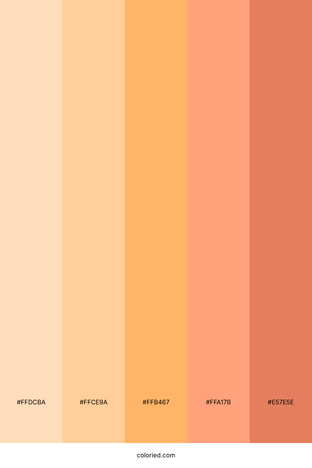 Pastel Orange Gradient Color Palette