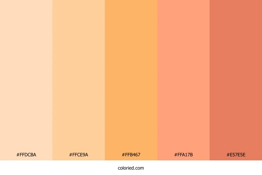Pastel Orange Gradient Color Palette