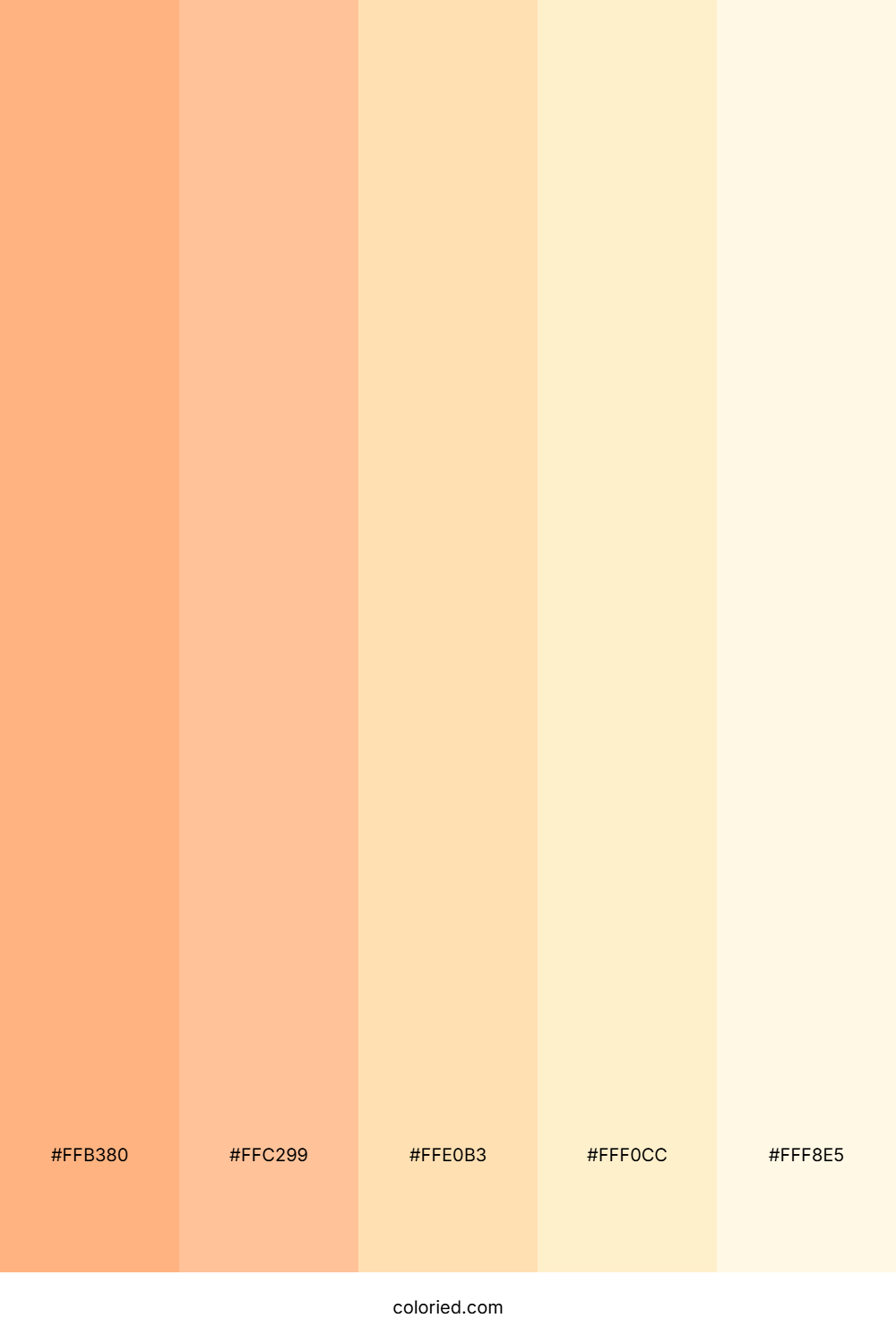 Pastel Orange with Cream Color Palette