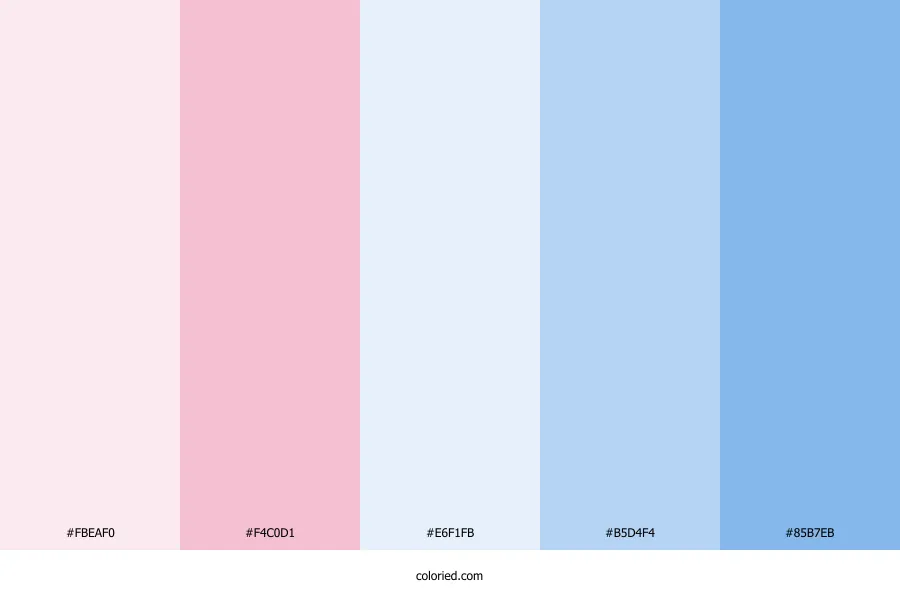 Pastel Pink and Blue Color Palette