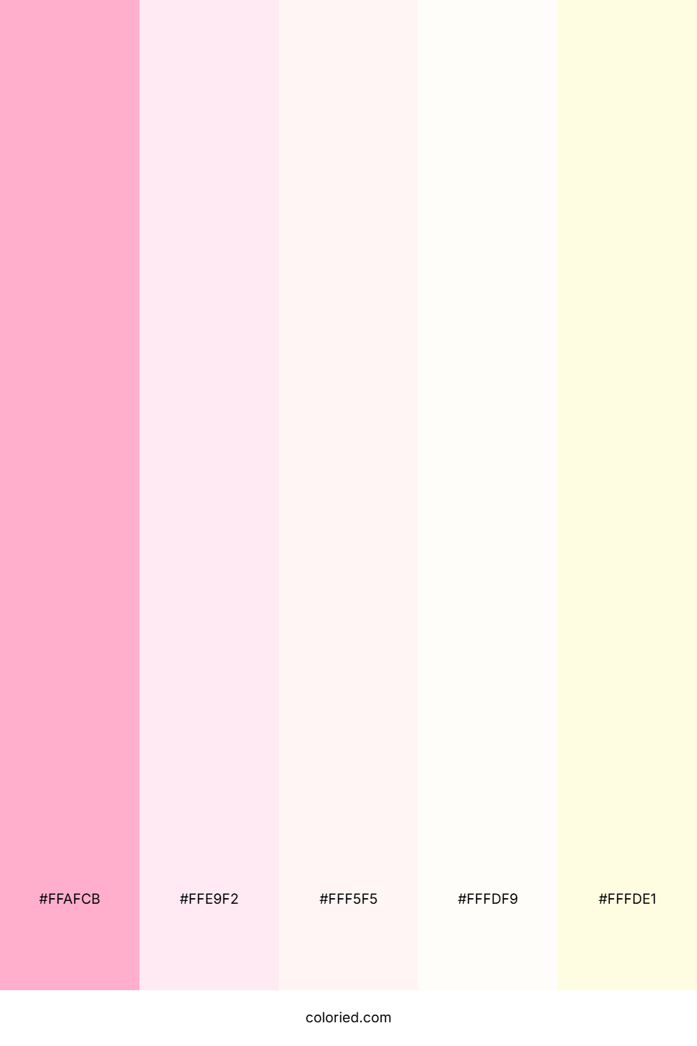 Pastel Pink And Cream Color Palette