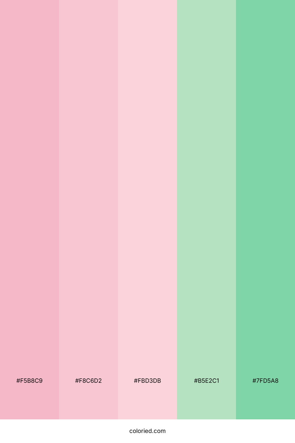 Pastel Pink and Green Color Palette