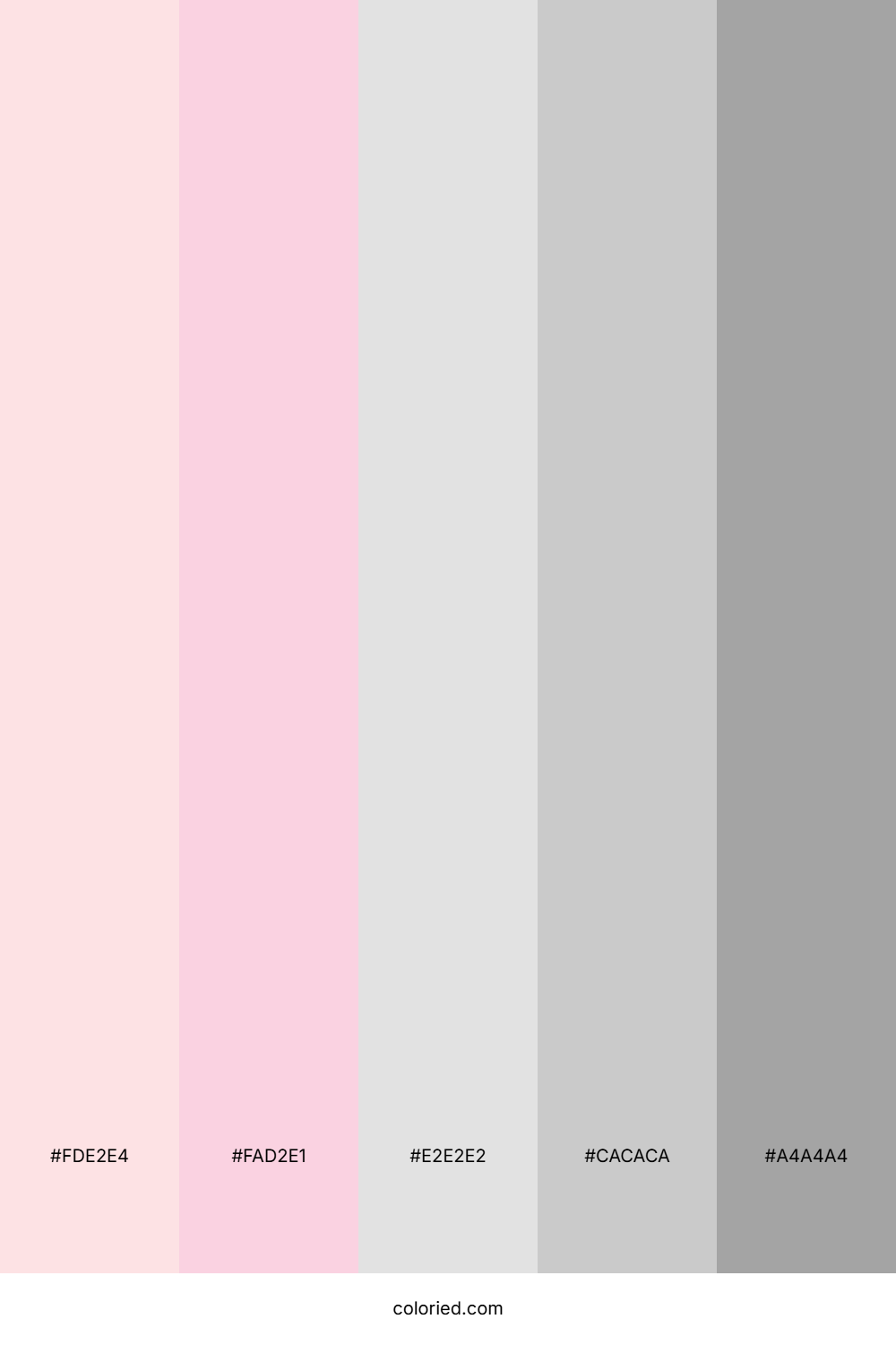 Pastel Pink and Grey Gradient Color Palette