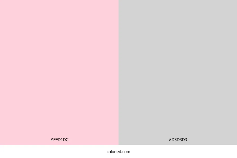 Pastel Pink and Light Grey Dress Combination