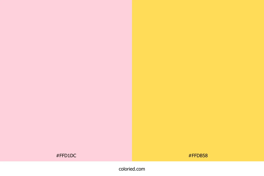 Pastel Pink and Mustard Yellow Dress Combination