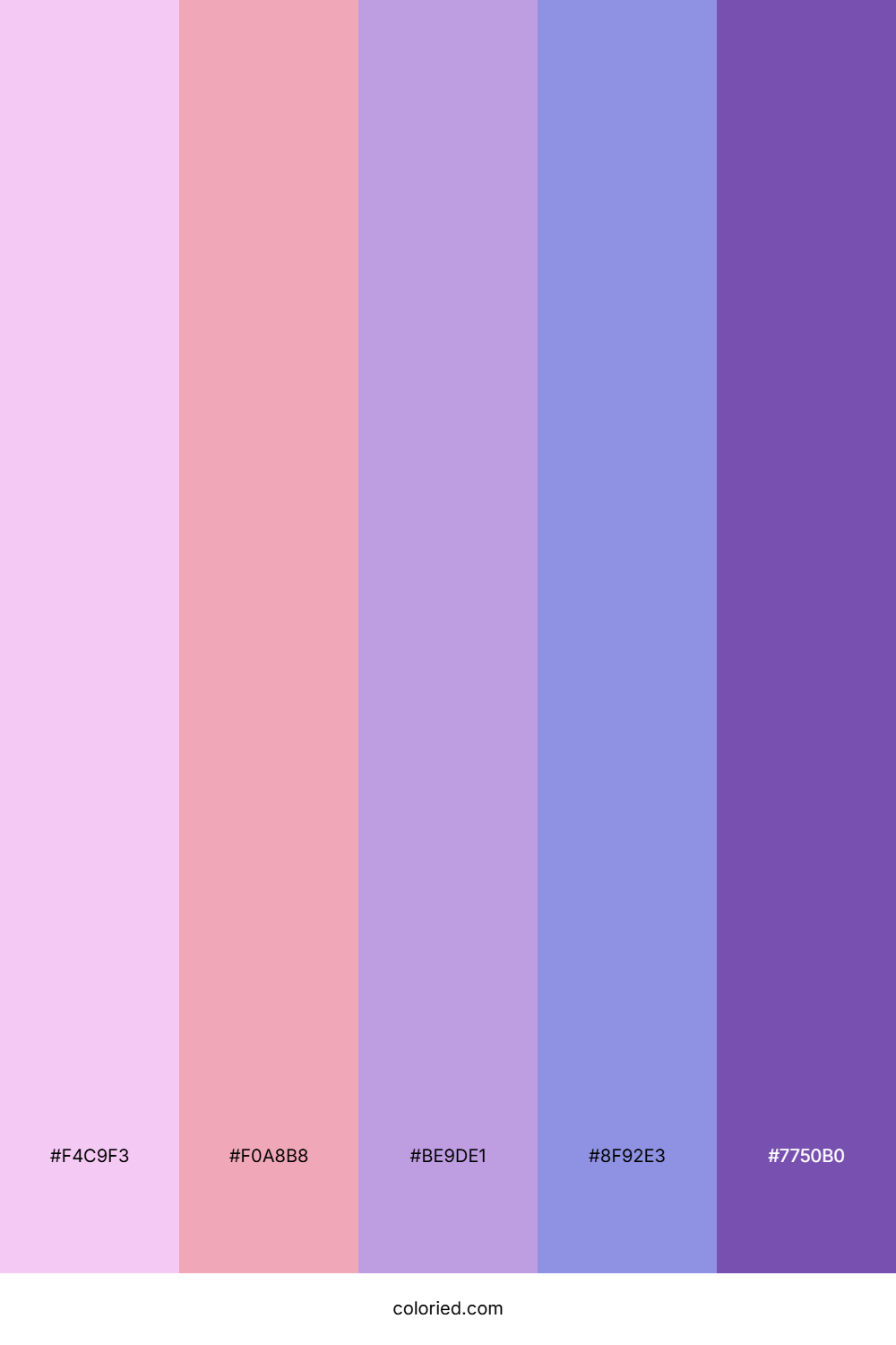 Pastel Pink and Purple Color Palette