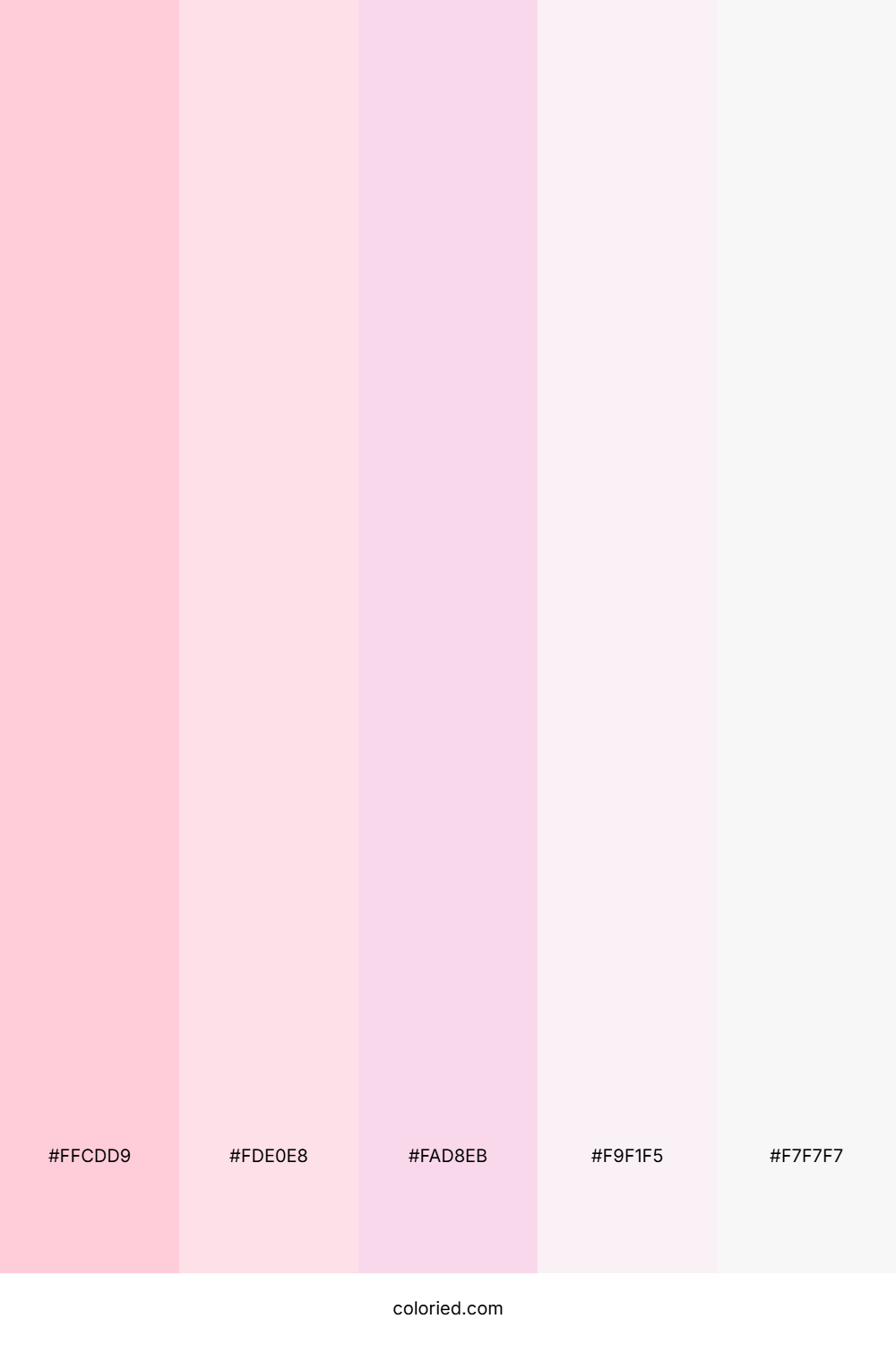 Pastel Pink and White Gradient Color Palette