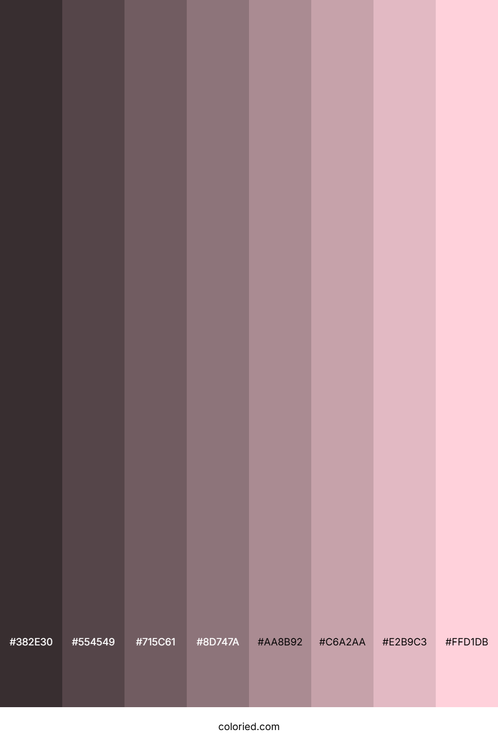 Pastel Pink Color Shades