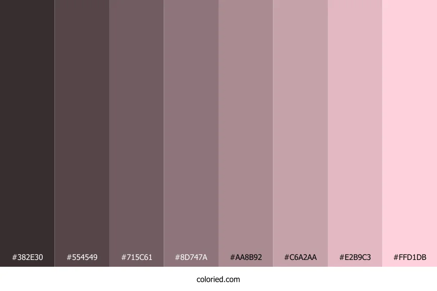 Pastel Pink Color Shades