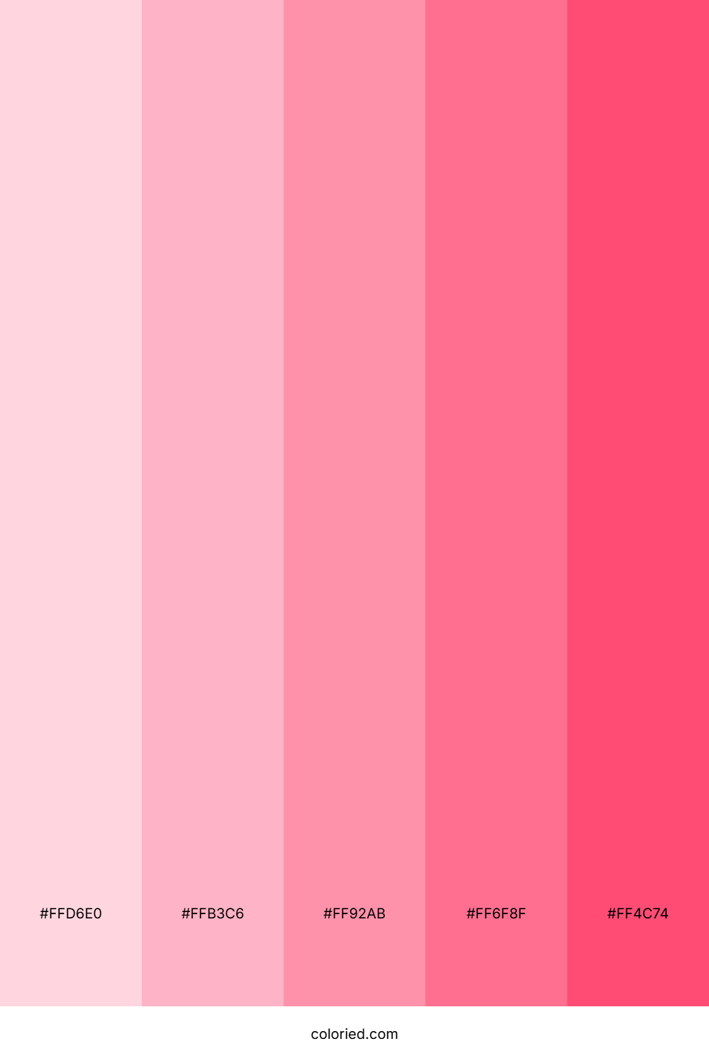 Pastel Pink Gradient Color Palette