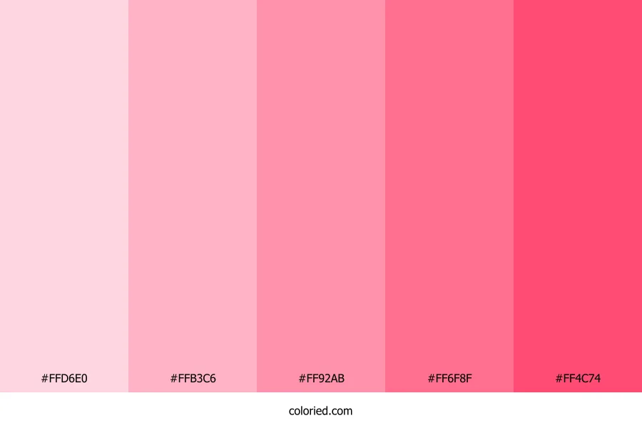 Pastel Pink Gradient Color Palette