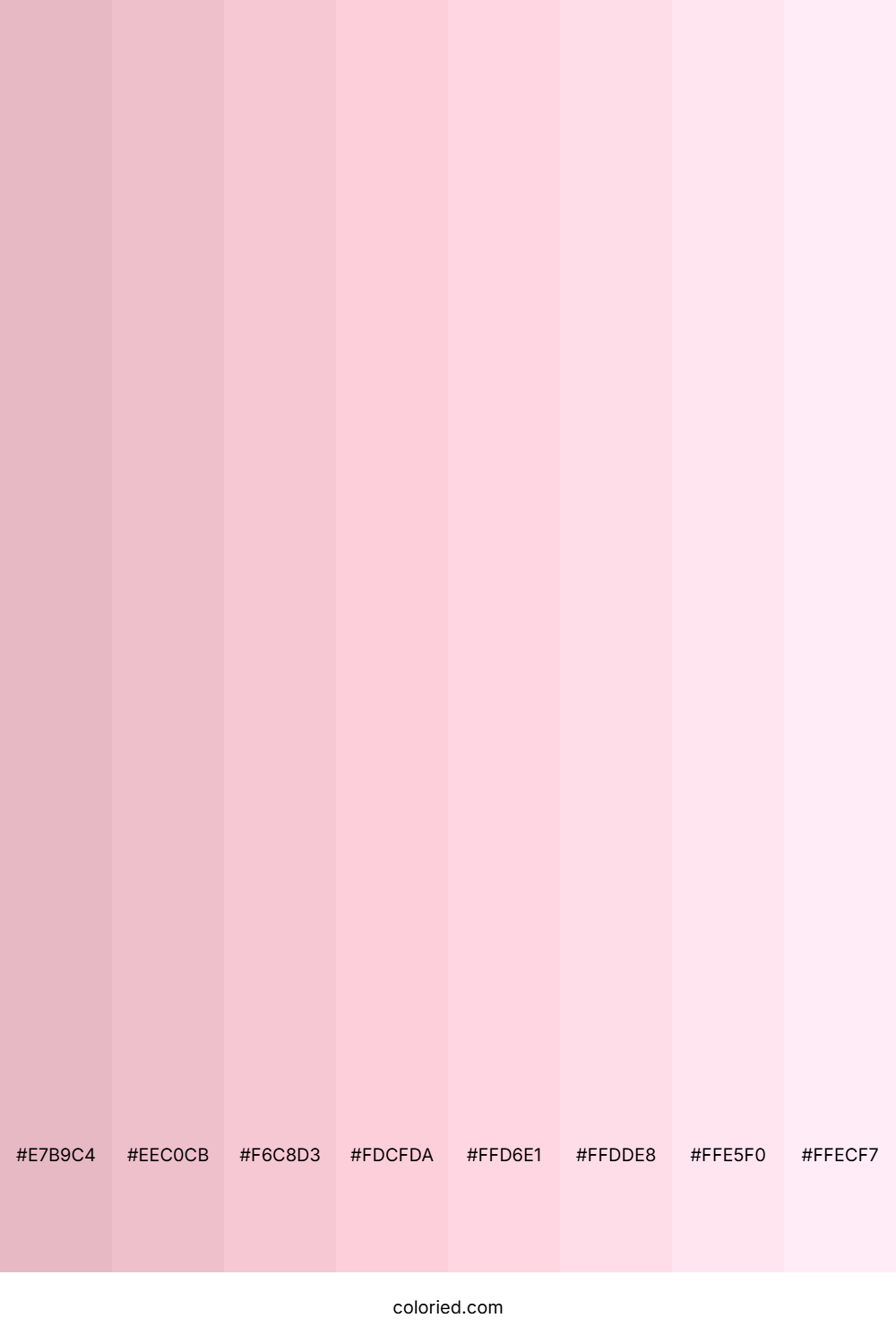 Pastel Pink Shades