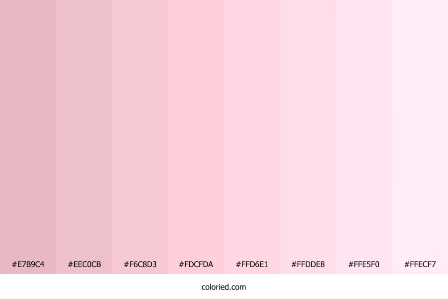 Pastel Pink Shades