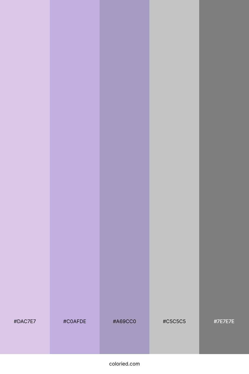 Pastel Purple and Grey Color Palette