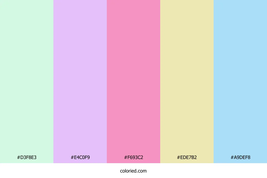 Pastel Rainbow Drift Color Palette