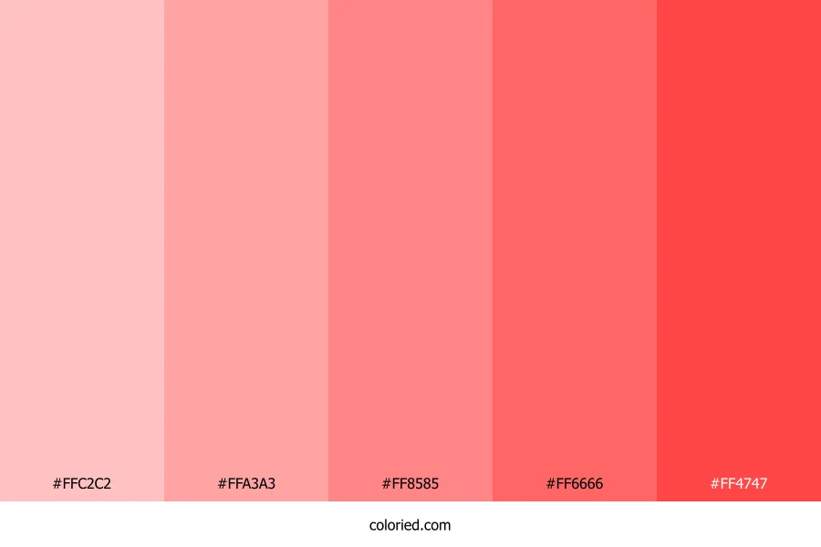 Pastel Red Gradient Color Palette