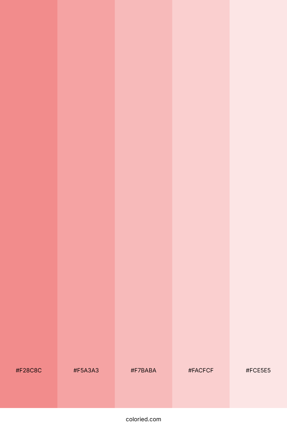 Pastel Red Monochromatic Color Palette