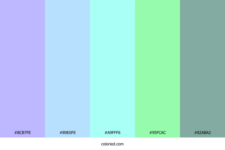 Pastel Reef Mist Color Palette
