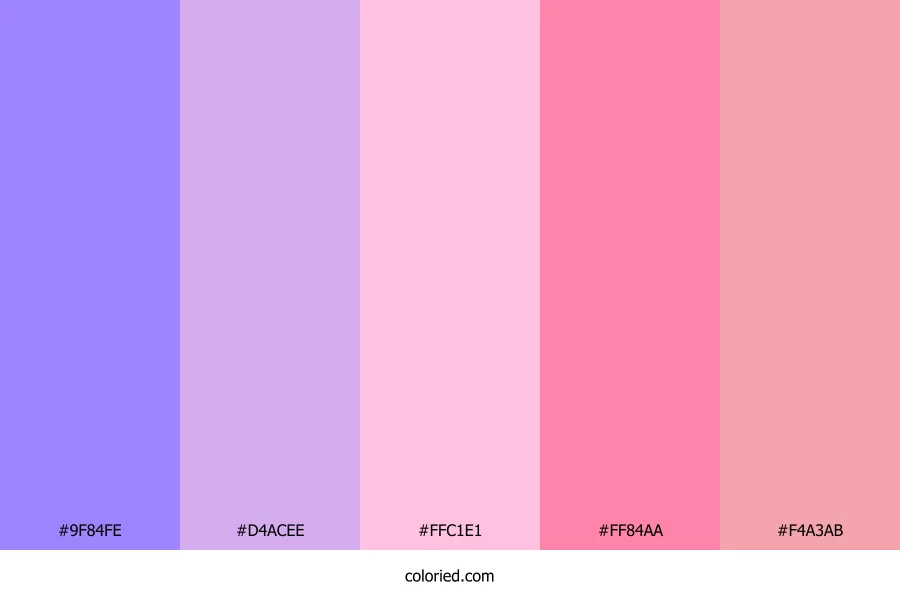 Pastel Violet Blush Color Palette