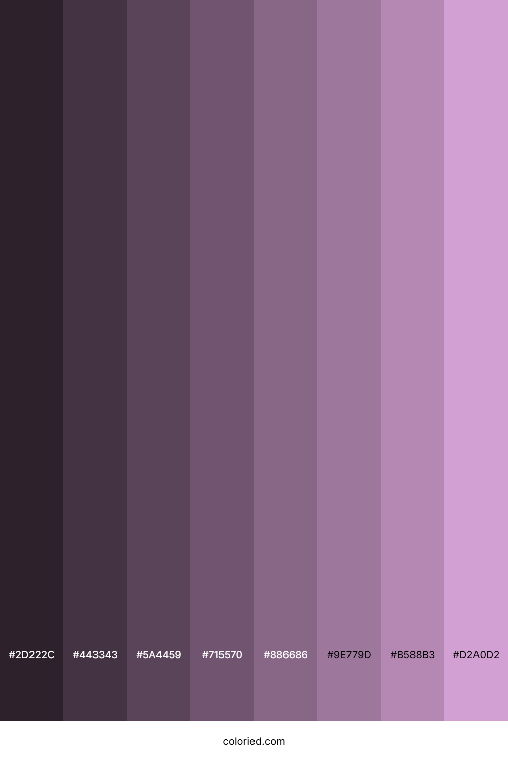 Pastel Violet Color Shades