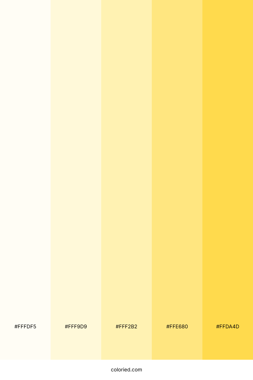 Pastel White and Yellow Color Palette