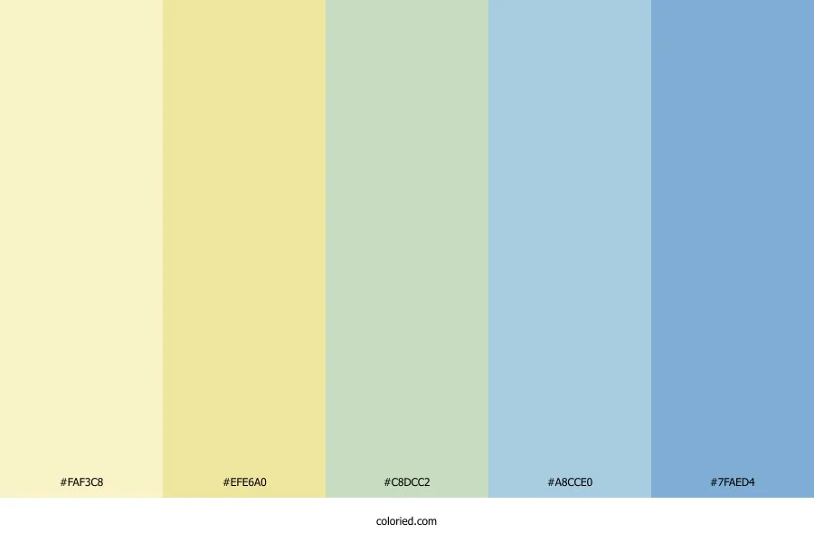 Pastel Yellow and Blue Color Palette