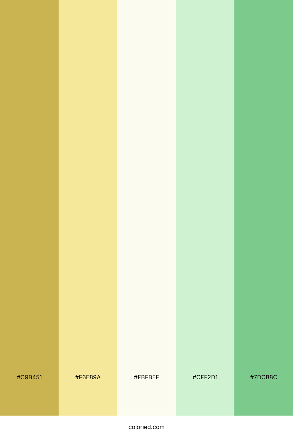 Pastel Yellow and Green Gradient Color Palette