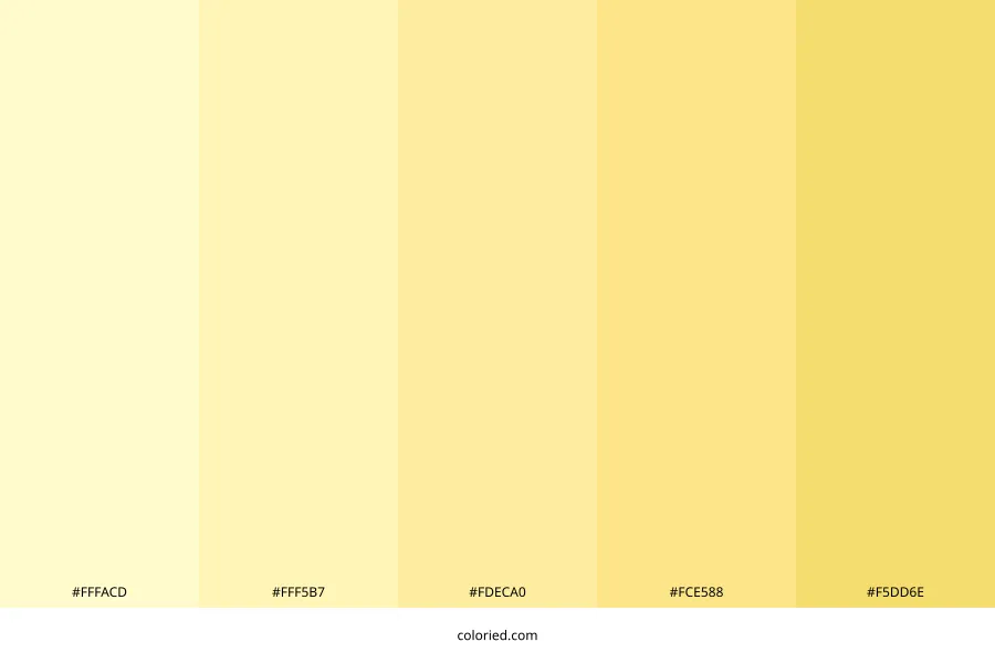 Pastel Yellow Color Palette